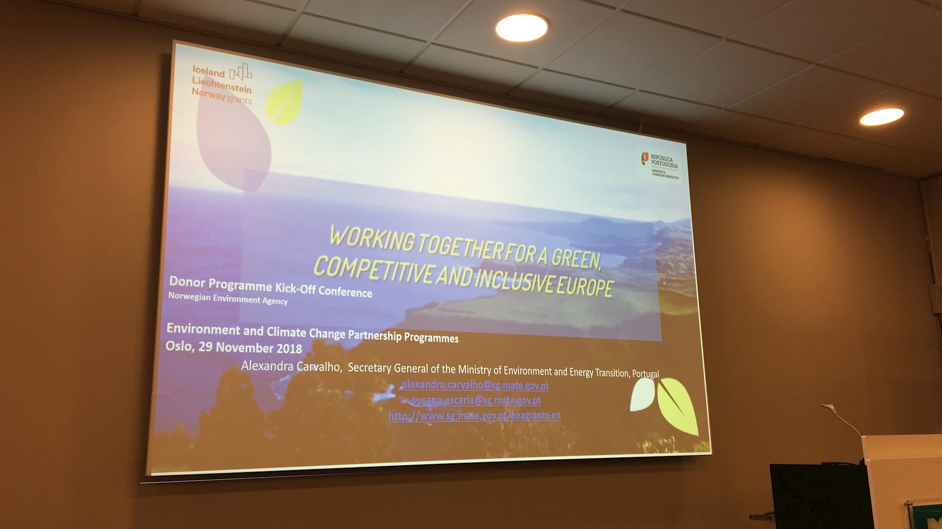 Participação da Senhora Secretária-Geral na Conferência de Lançamento dos Programas de Ambiente e Alterações Climáticas 