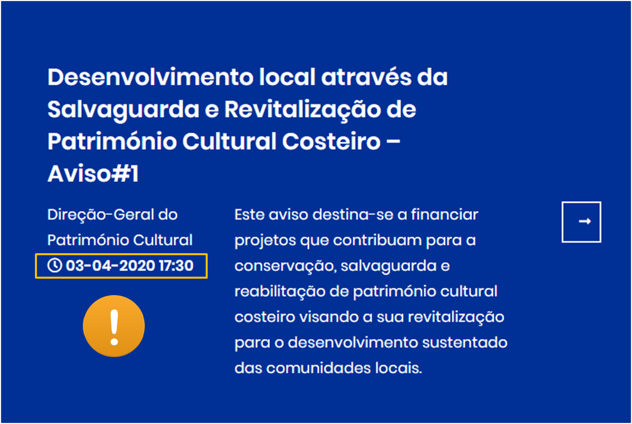 Programa Cultura: Alargamento do prazo do Aviso de Concurso#1 e alterações de documentos