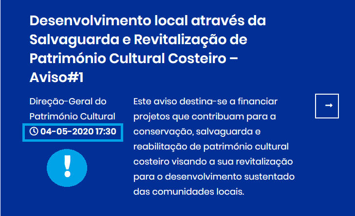 Nova data de submissão para candidaturas ao Património Cultural Costeiro