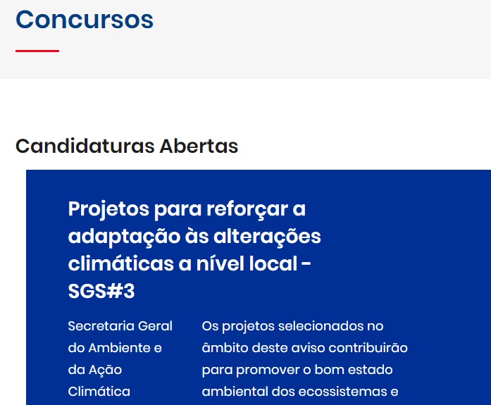 Novas datas de submissão para candidaturas ao Programa Ambiente