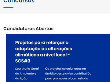 Novas datas de submissão para candidaturas ao Programa Ambiente