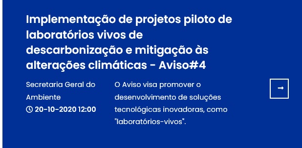 O prazo para submissão de candidaturas ao Aviso de Concurso #4 foi prorrogado