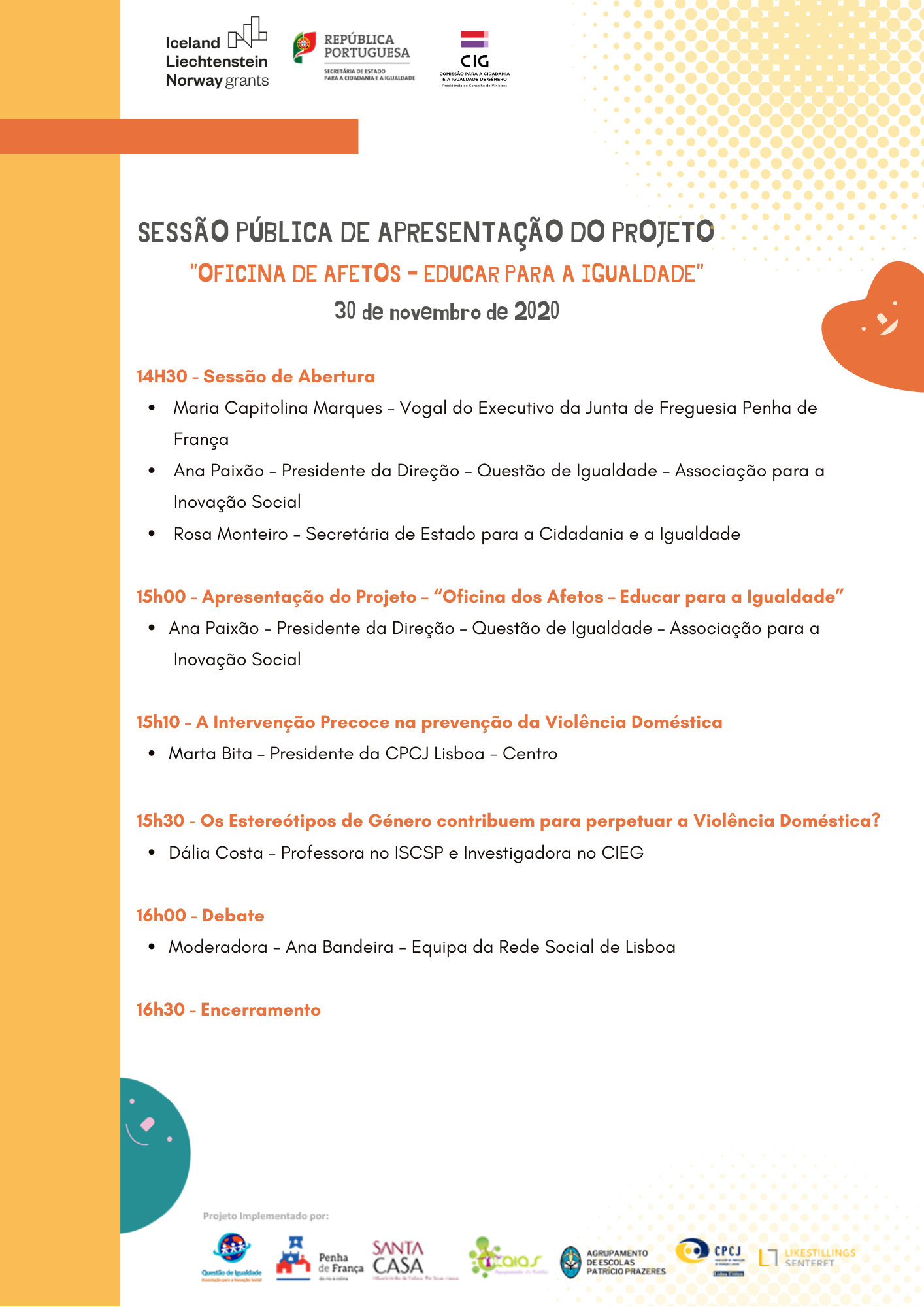  Public Presentation Session of the Project “Affection Workshop - Educating in Equality”