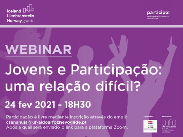 Webinar «Jovens e Participação: uma relação difícil?»