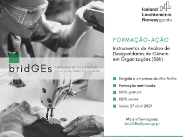 Formação bridGEs: instrumentos de análise de desigualdades de género em organizações
