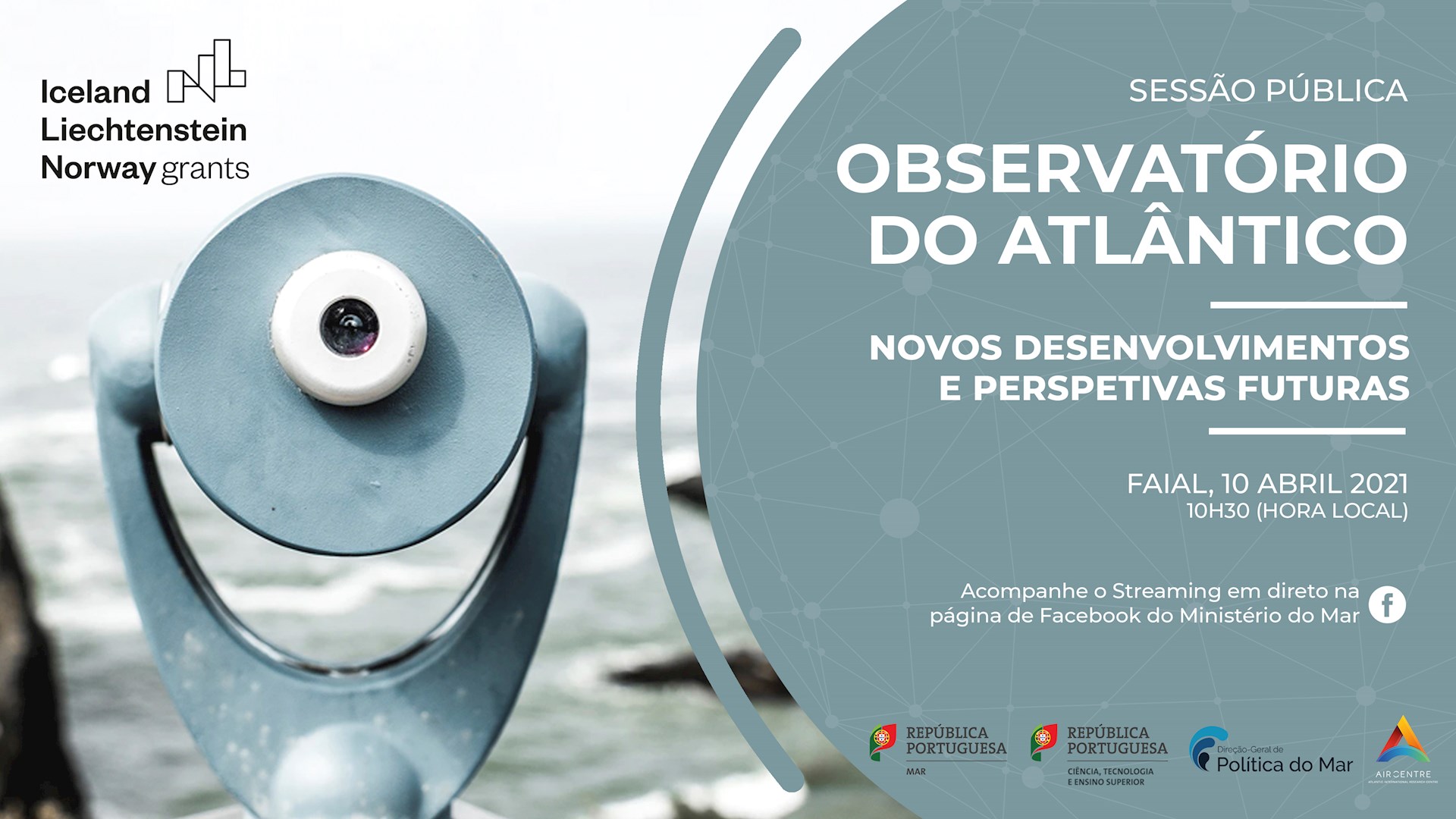 Sessão pública de apresentação do projeto pré-definido Observatório do Atlântico