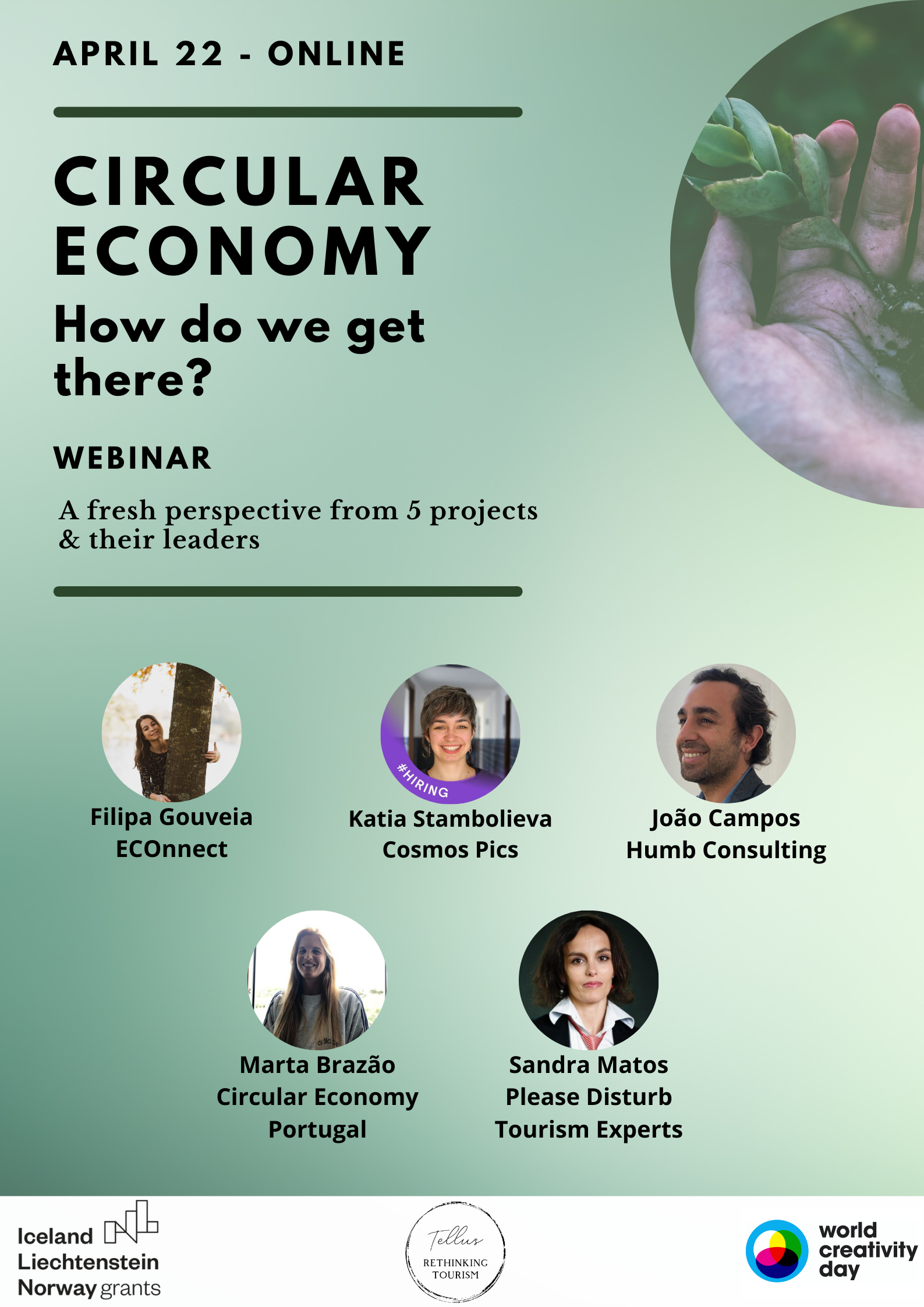 Webinar "Circular Economy - How do we get there?" promovido pelo projeto Tellus