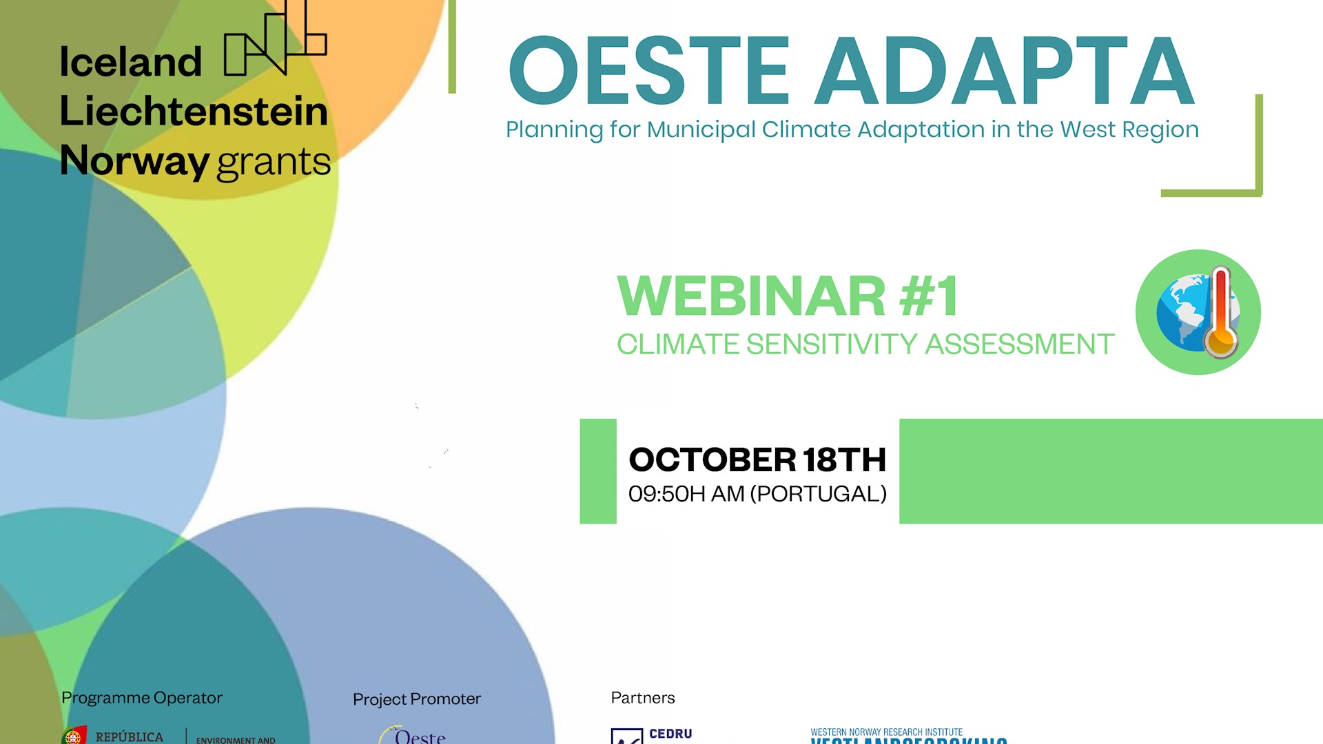 OesteCIM will hold the first Webinar of the Oeste Adapta Project