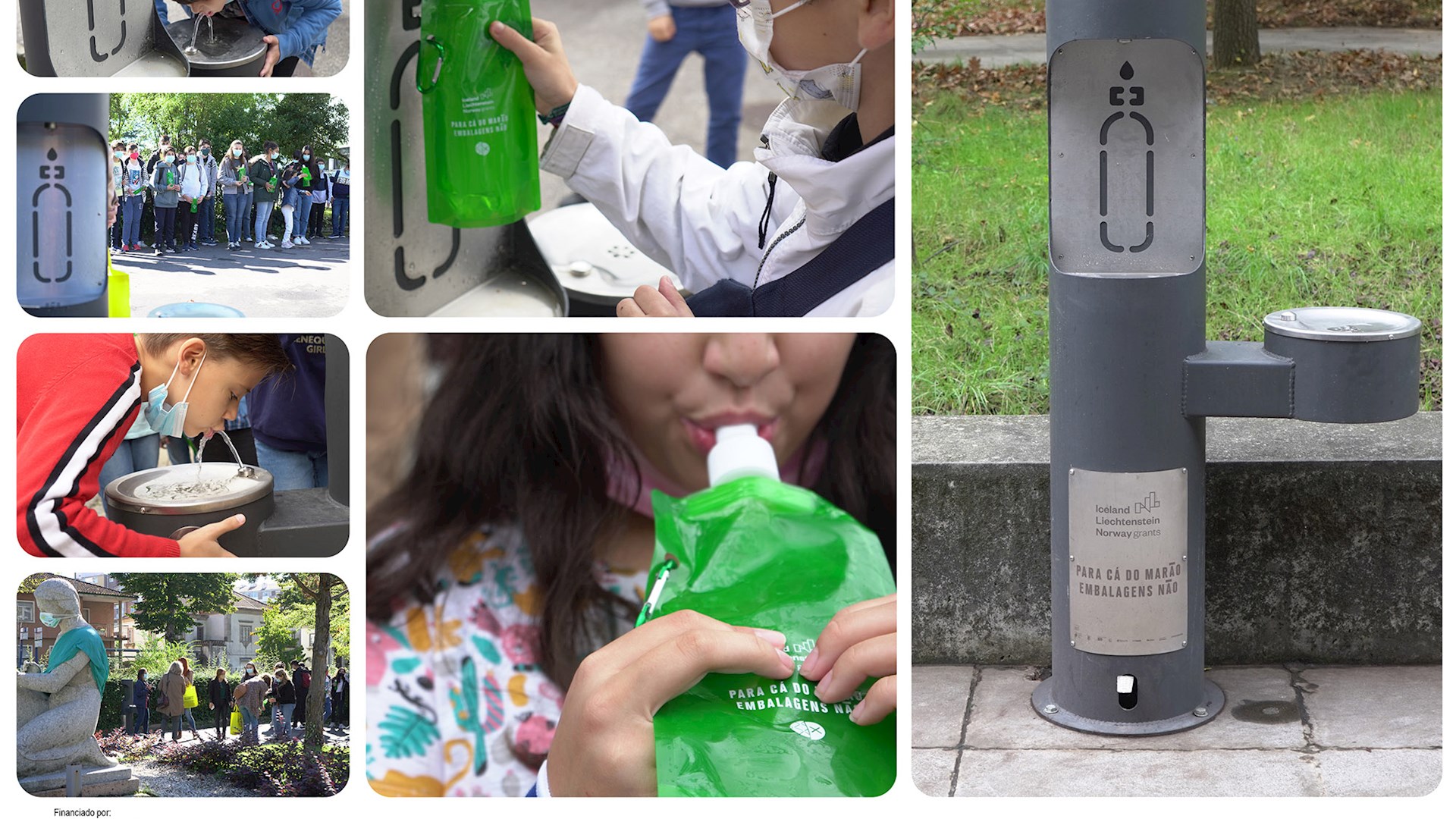 Campanha de sensibilização para uso dos bebedouros nas escolas, com o intuito da redução de consumo de plástico de uso único