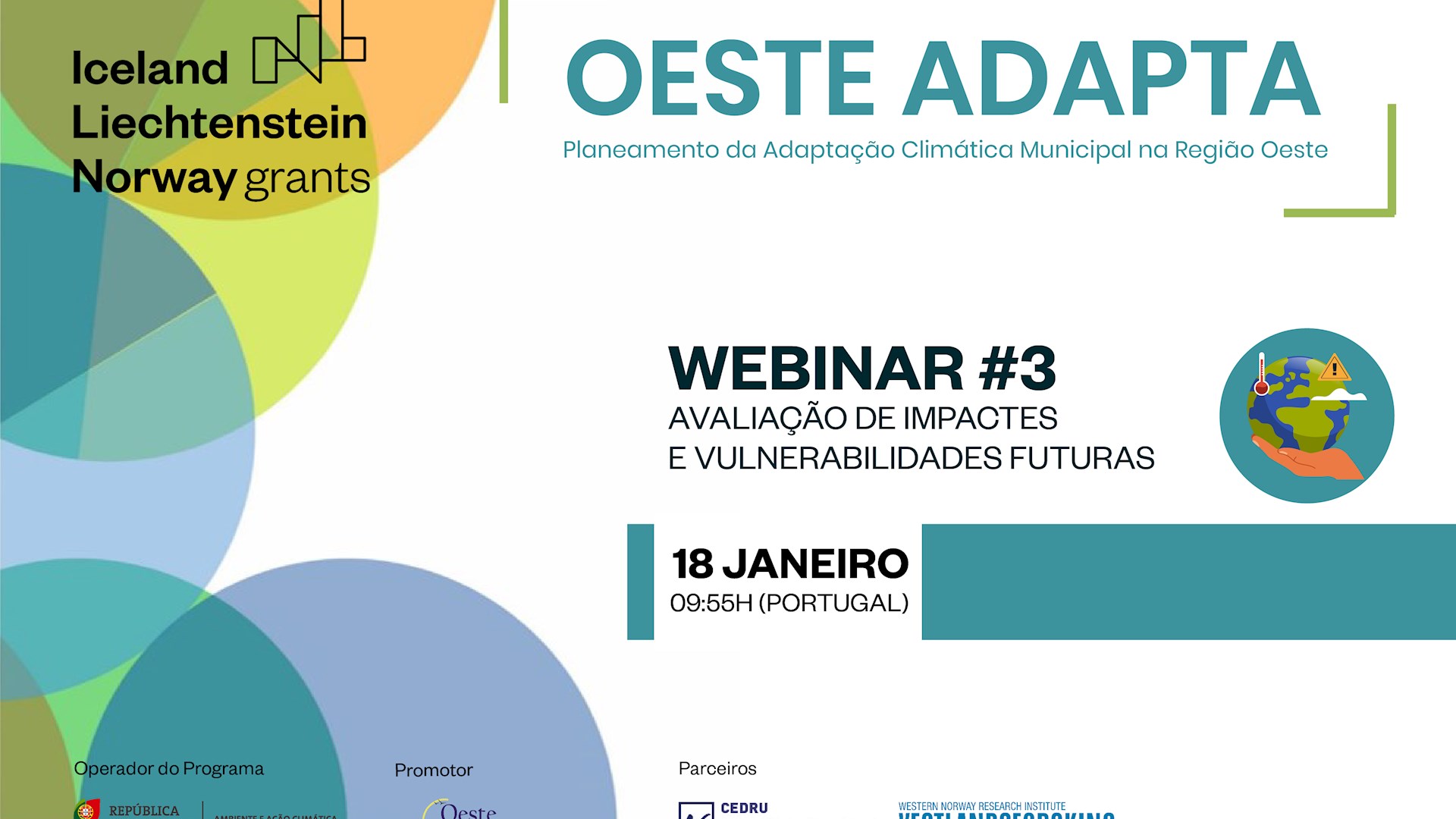 Terceiro webinar do Projeto Oeste Adapta
