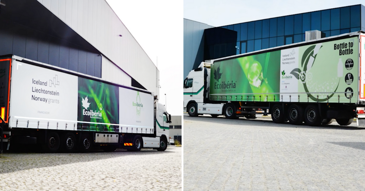 Ecoibéria aplica novas lonas em Transportes de Mercadoria no âmbito do projeto Bottle to Bottle
