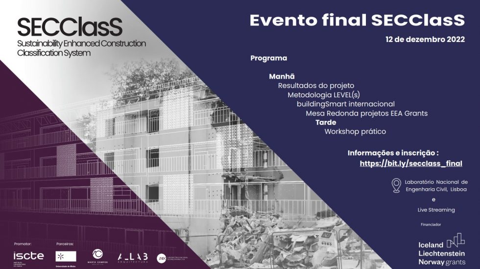 O Programa Ambiente participou no Evento final projeto SECClasS que se realizou no Laboratório Nacional de Engenharia Civil