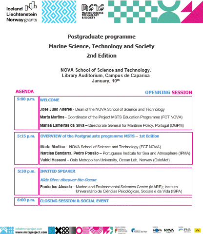 Sessão de lançamento da 2ª Pos-graduação em Marine Science, Technology and Society