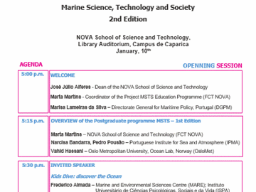 Sessão de lançamento da 2ª Pos-graduação em Marine Science, Technology and Society