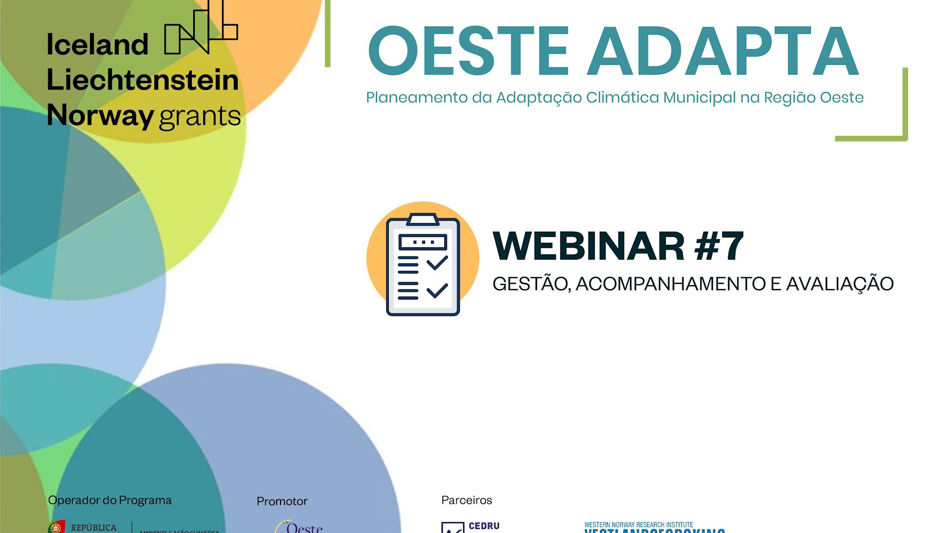 Webinar #7 | Projeto Oeste Adapta