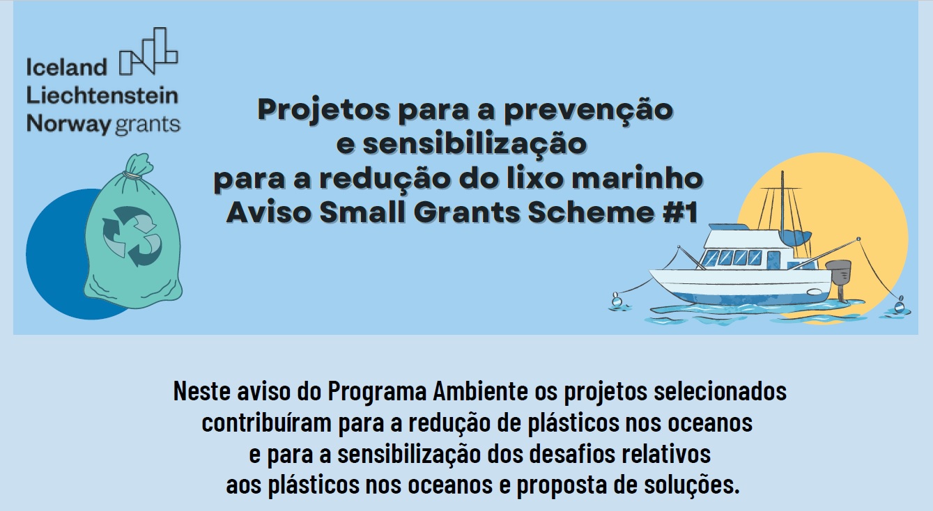 Infografia dos projetos para a prevenção e sensibilização de redução do lixo marinho