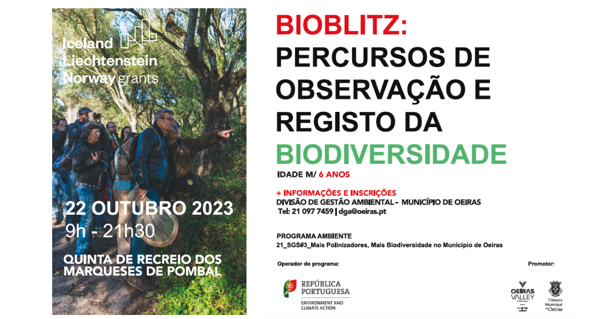 BioBlitz - Dia da Biodiversidade | Percursos de observação e registo da biodiversidade